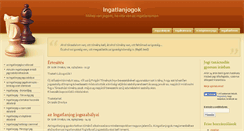 Desktop Screenshot of ingatlanjogok.hu